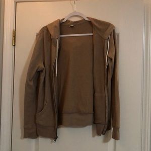 Old navy tan zip up hoodie